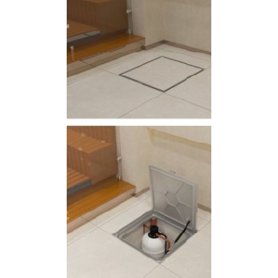 Tampa Para Casa de Máquinas Ventilada 100 x 100 Com Grelha Invisível Rebaixada Art