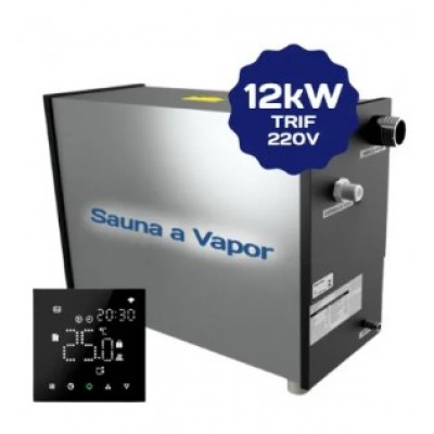 Sauna a Vapor Ginni G12 com Controlador Digital Trif. 220v