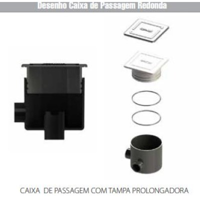 Caixa de Passagem Para Piscinas Redonda com Tampa Inox