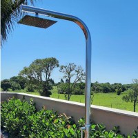 Ducha Tubular Aço Inox 2 Polegadas Vazão de 15 a 20 Litros por Minuto