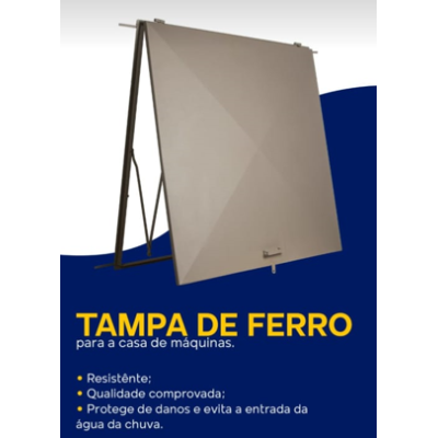 Tampa de Ferro Para Casa de Máquinas 100 x 100 cm